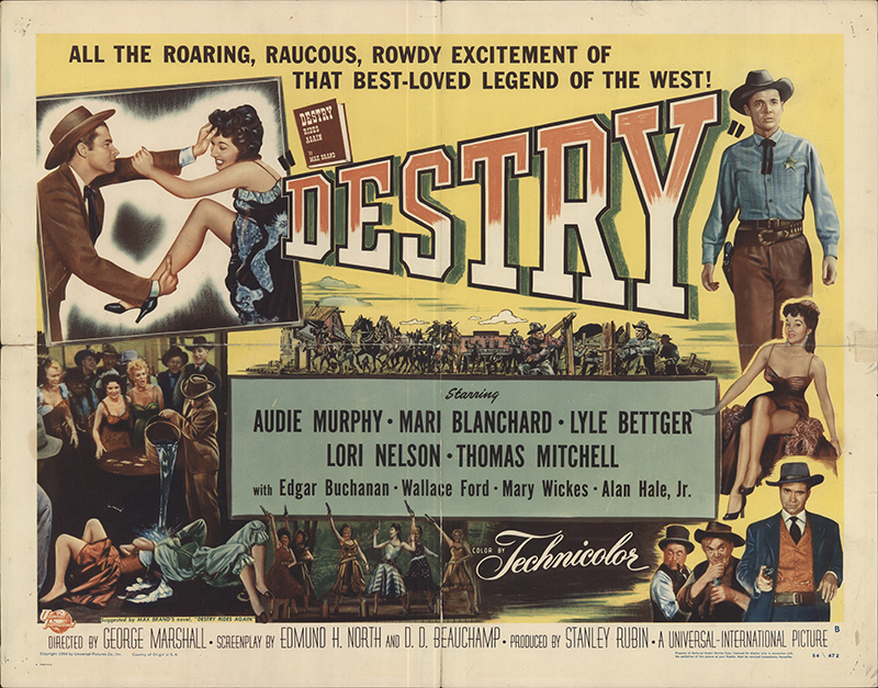 Destry 1954 Original Movie Poster Western eBay
