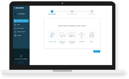 Demo Design Request See what it's like to create your design request as a Delesign client.