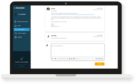 Demo Revision See what it's like to ask your designer for a revision through our demo.