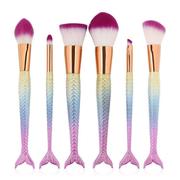 6 Pcs Mermaid Makeup Brush Set