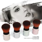 Marbled Retractable Blush Brush 4Pcs Set