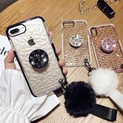 Korean Style Transparent Rhombus Pattern Gloss Silicone Gel Soft Case for iphone