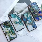 Creative Feather Pattern Gold Foil Phone Case for Apple iPhone