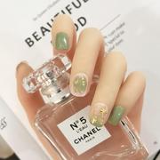 Matcha Leaf Magic Press On Nail Manicure