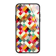 Colorful Life Color Patch Latticed Print Phone Case For All iPhone