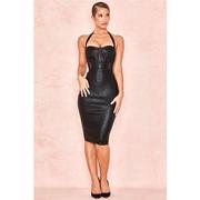 Strappy Detail Lace Insert Bandage Dress