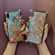 Ethnic Style Color Square Phone Case For Samsung with Phone Holder