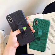 Solid Color Leather Phone Case with Ring Bracket for All iPhone