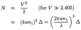 Number of Modes in Multimode Fiber