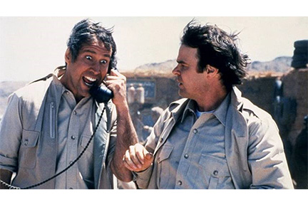 Chevy Chase and Dan Aykroyd in the desert