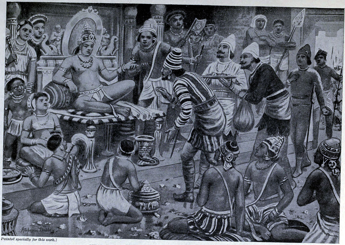 Pulikesin_II,_the_Chalukhaya,_receives_envoys_from_Persia,