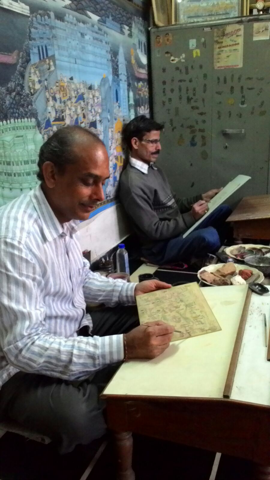Miniature painting artists at work