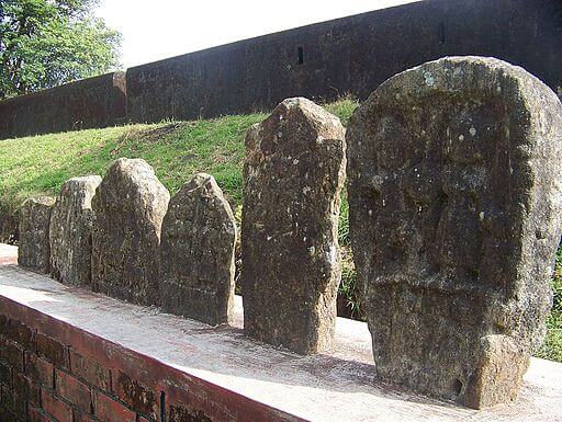 Ancient inscriptions inside the fort