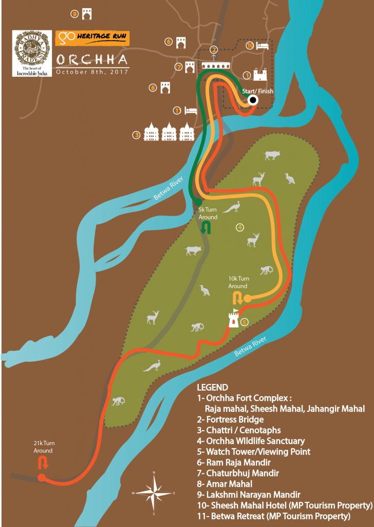 GHR Orchha Run Routes