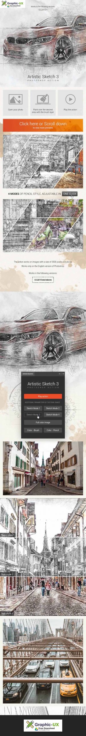 Artistic Sketch 3 Photoshop Action
