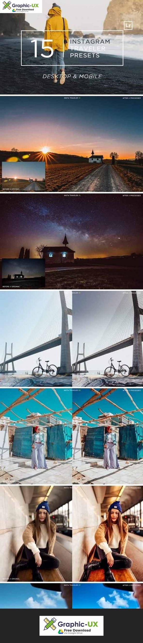 15 Instagram Traveler Ligtroom Presets + Mobile