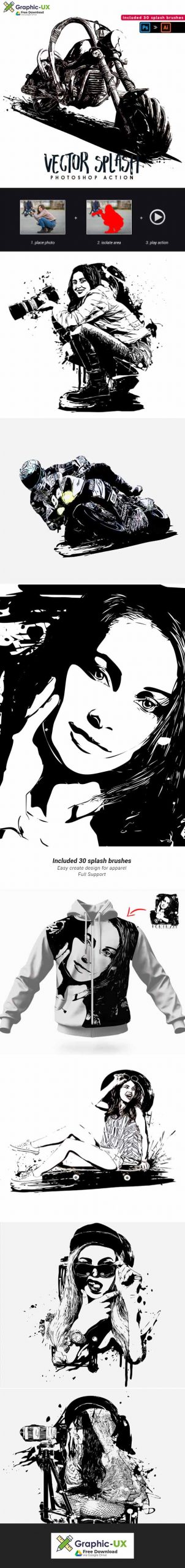 Vector Splash Photoshop Action