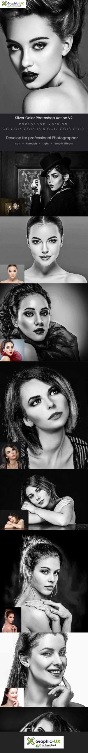 Silver Color Photoshop Action V2