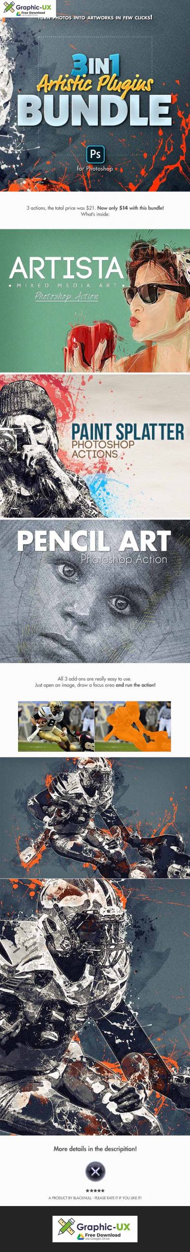 3in1 Artistic Plugins Bundle for Photoshop