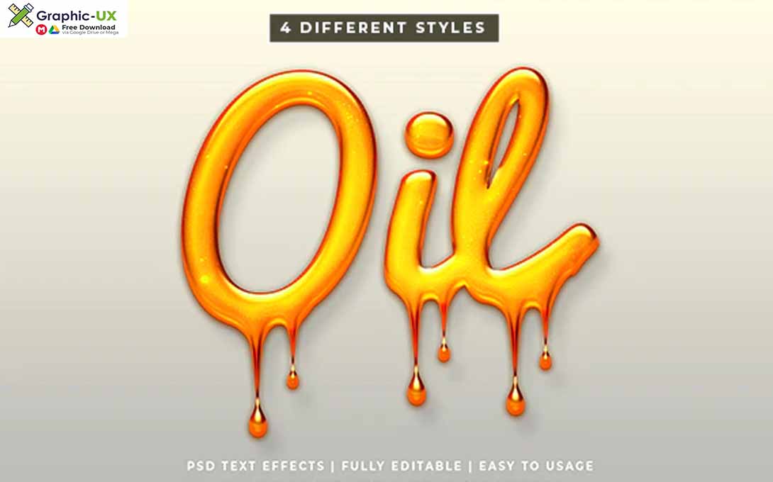 Liquid Oil Text Style Effect