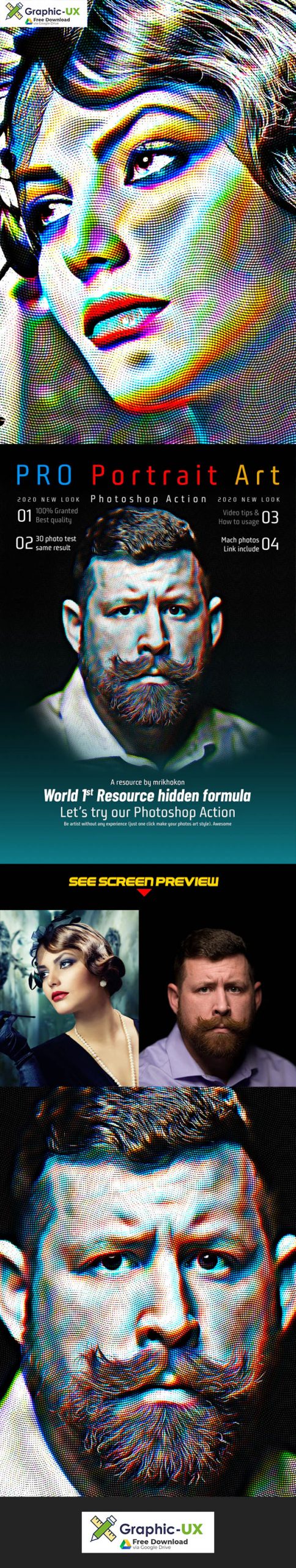 PRO Portrait Art Photoshop Action