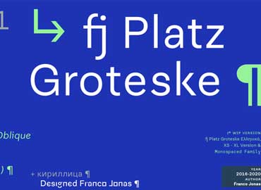 fj Platz Groteske Font