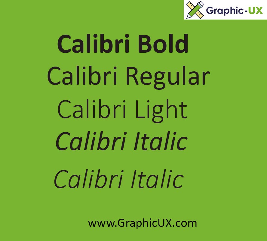 calibri font family
