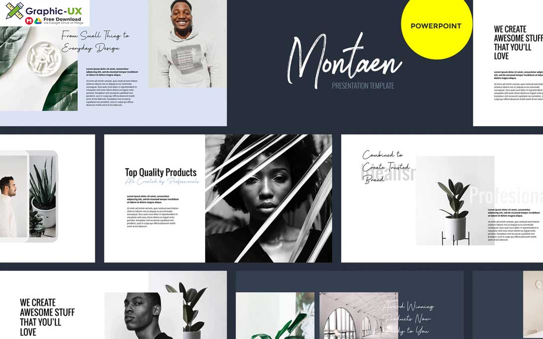 Montaen - Simple & Minimal Powerpoint Template
