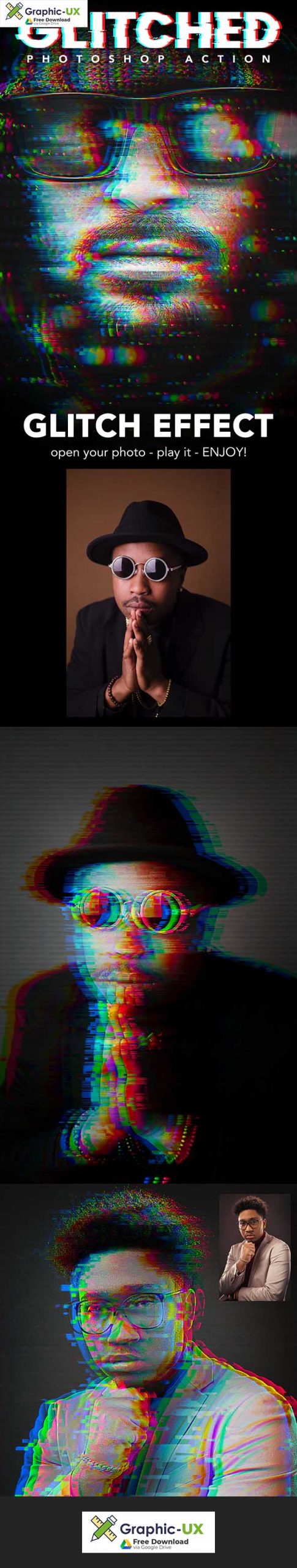 Glitched Photoshop Action