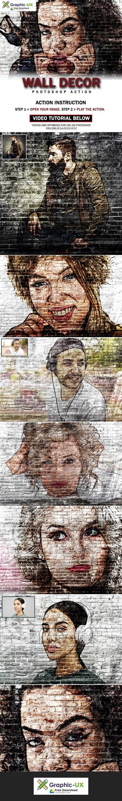 Wall Decor Photoshop Action