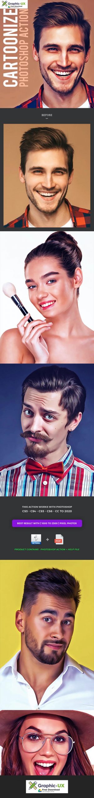 Cartoonize Photoshop Action