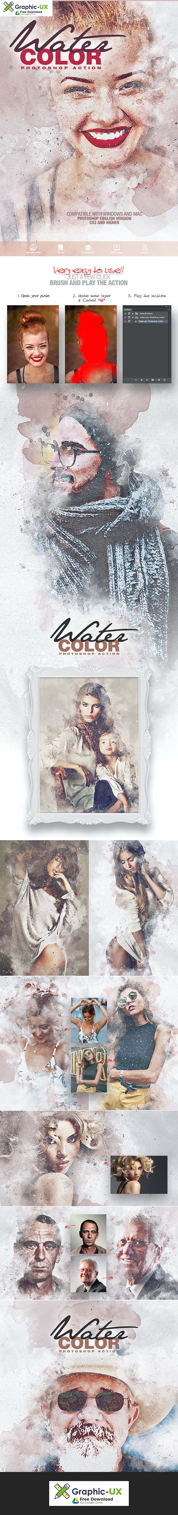 Watercolor Photoshop Action