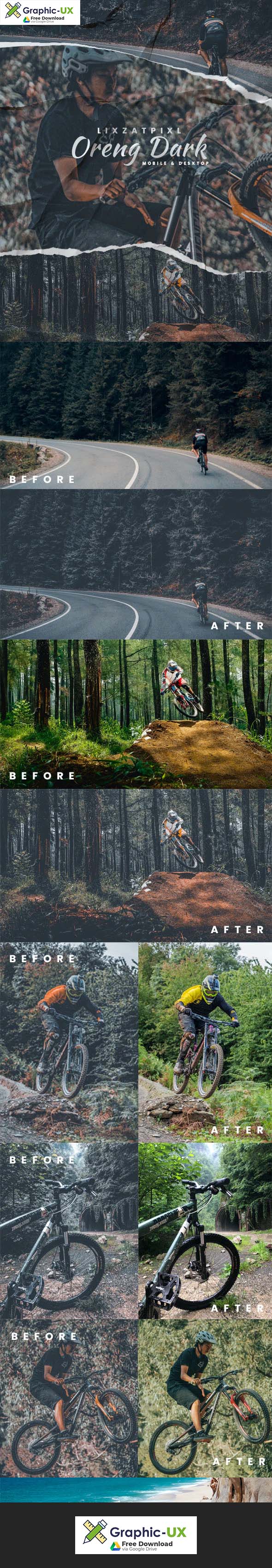 Preset For Mobile and Desktop Lightroom ORENG DARK