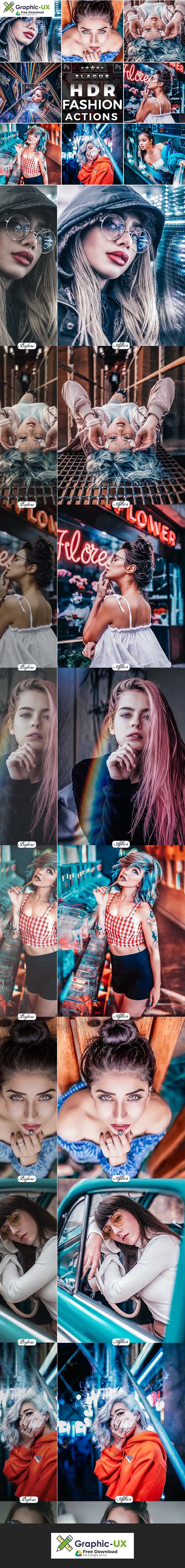 HDR Fashion - Portrait Actions Photoshop