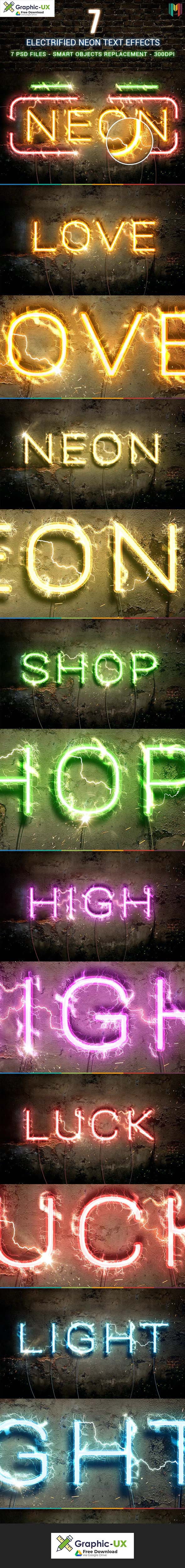 Electrified Neon Text Effects
