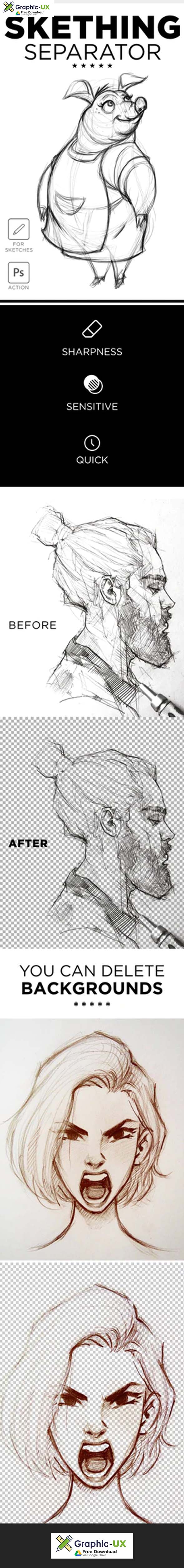 Sketching Separator Photoshop Action