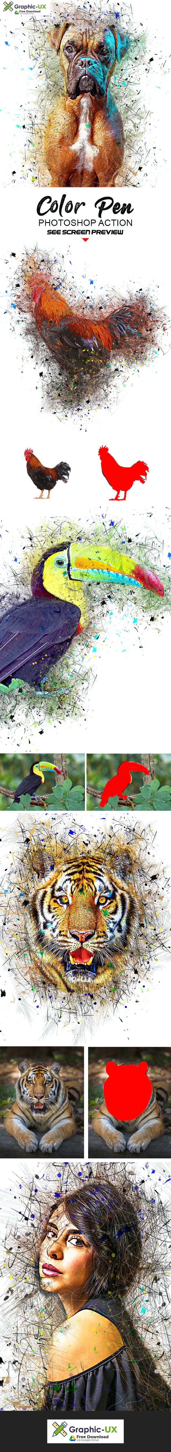Color Pen Photoshop Action