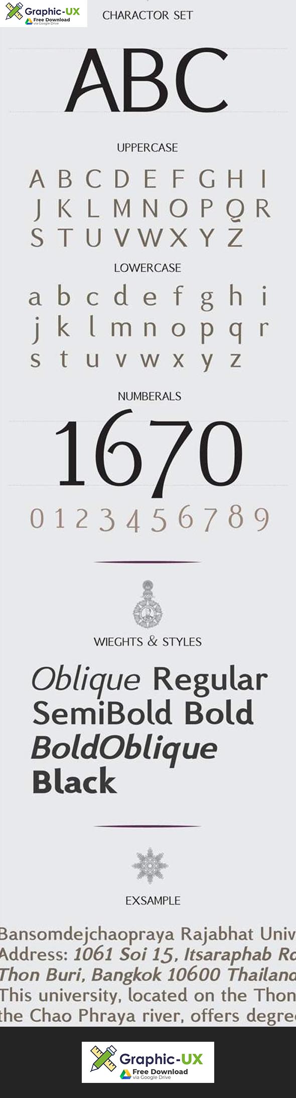 BSRU Bansomdej Font 6-Weights