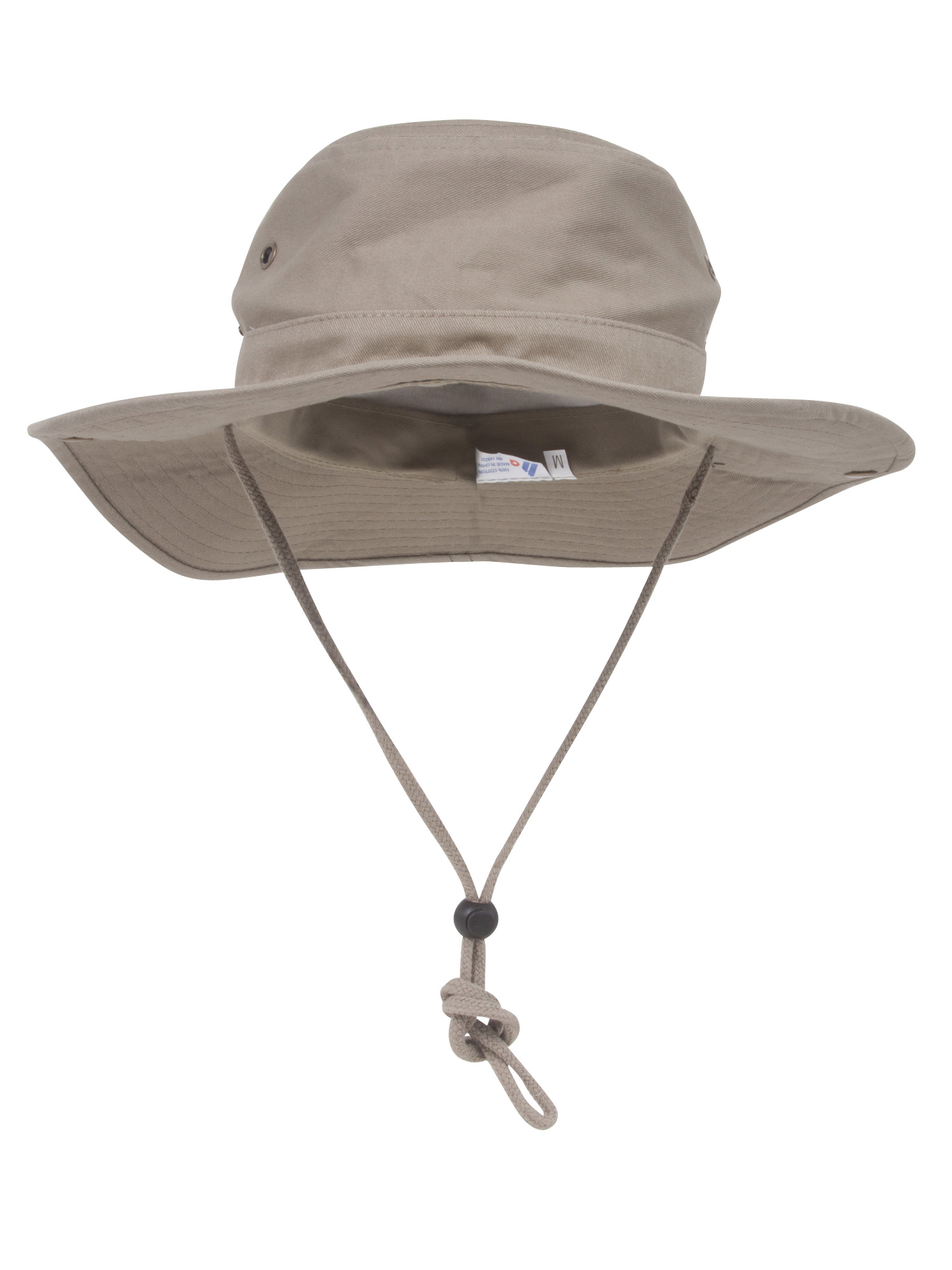 SOMBRERO AUSTRALIANO DE SARGA CEPILLADA CON BROCHES LATERALES Y CORDÓN PARA LA BARBILLA - Imagen 8 de 9