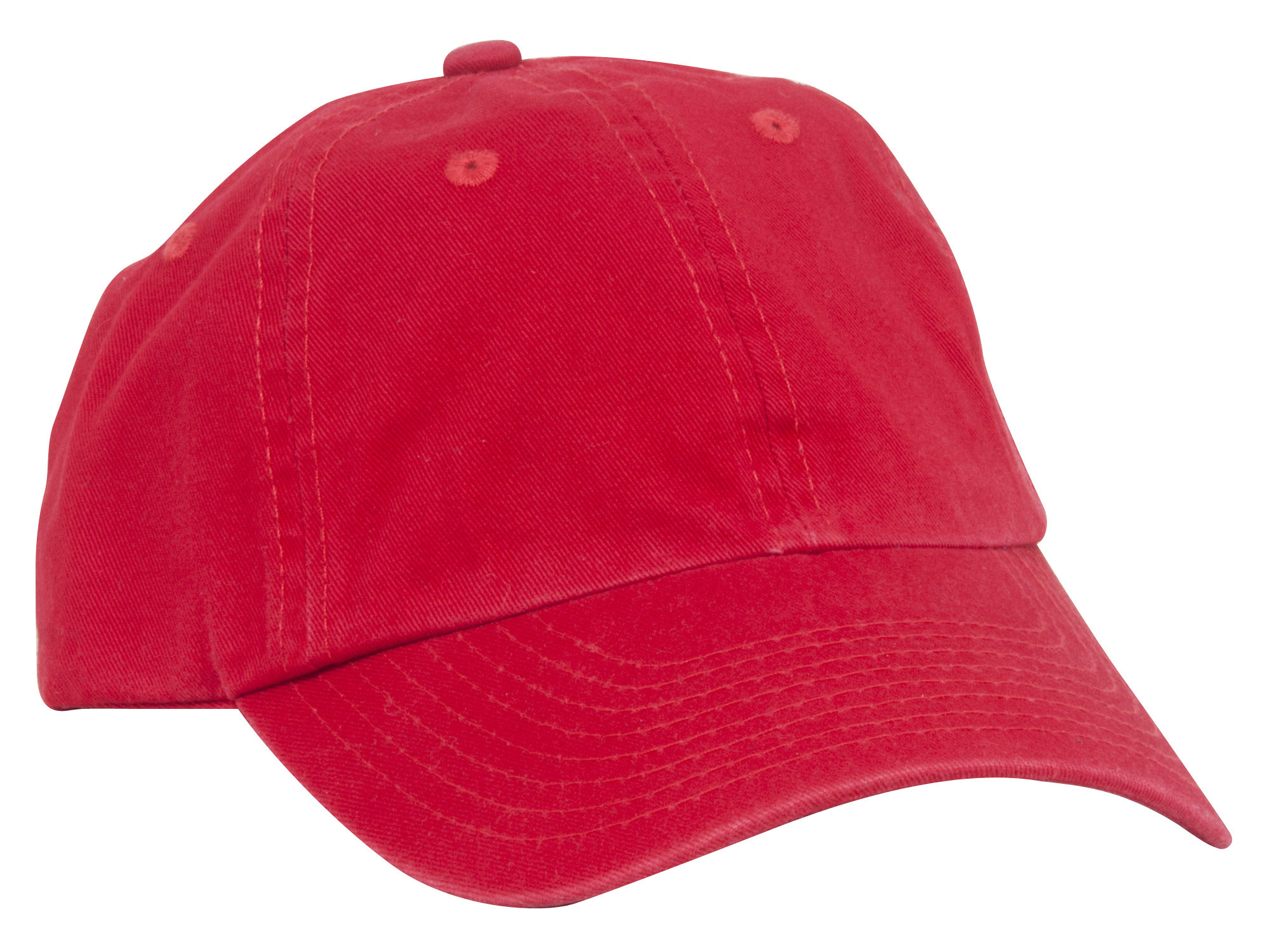 Low Profile Dyed Cotton Twill Cap - Red | eBay