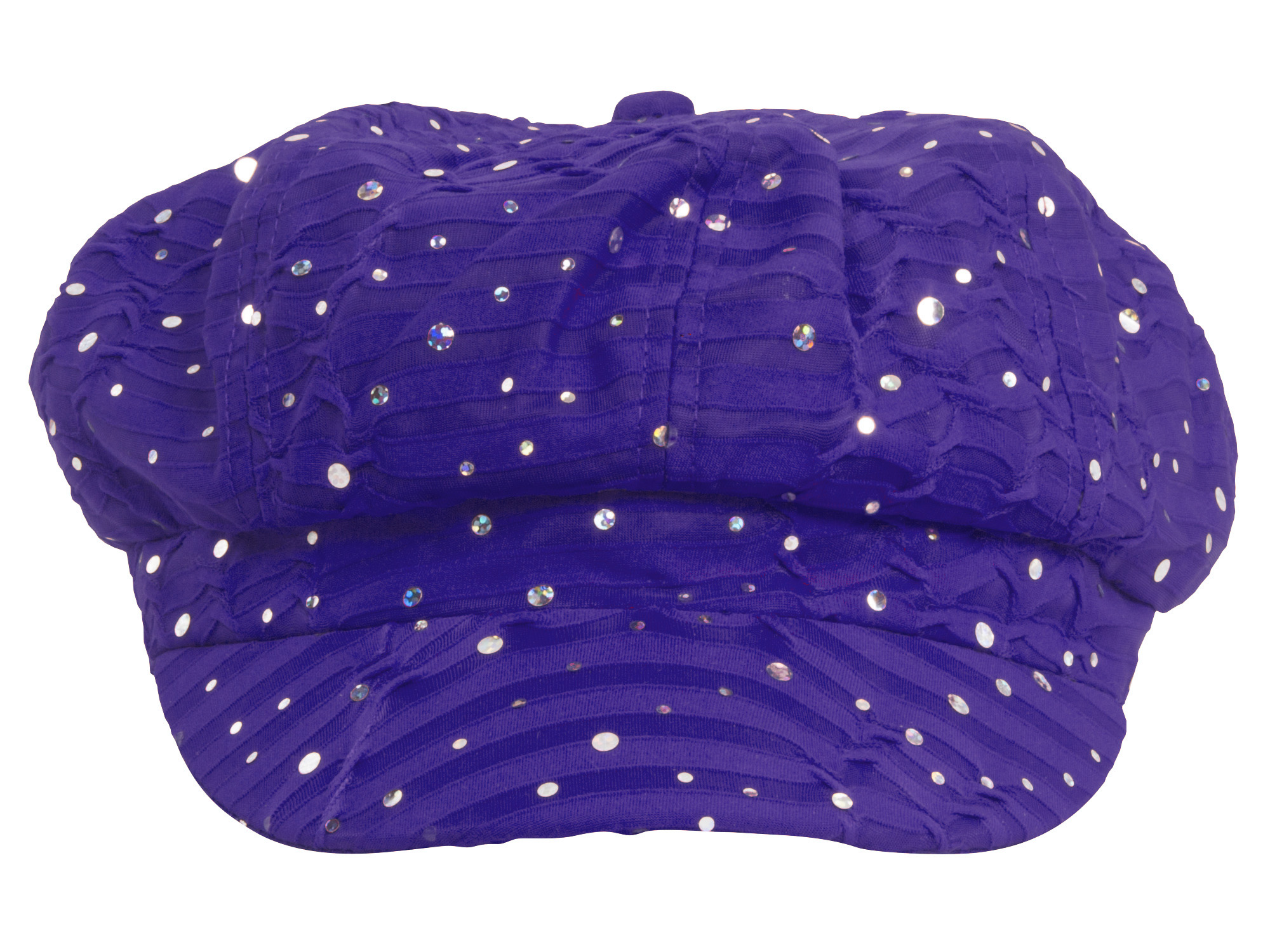 Glitter Sequin Trim Newsboy Style Relaxed Fit Cap Lime Green