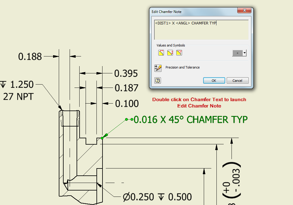 Inventor Ability to change the decimal places in the call out of the