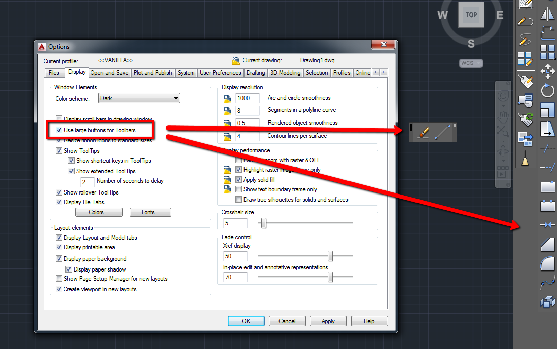 3d functions drawing make   icons  AutoCAD  toolbar bigger to Autodesk How