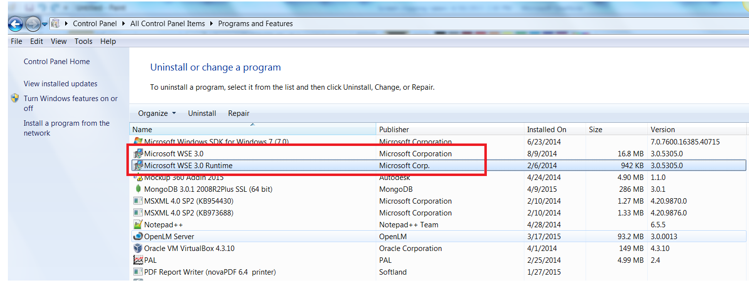 microsoft wse 3.0 runtime