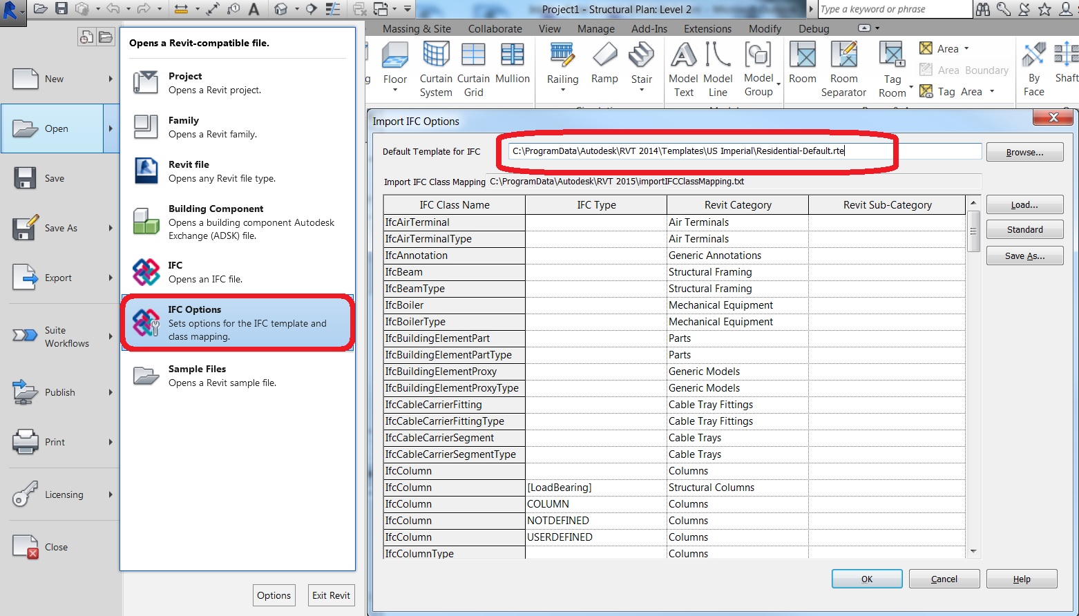 How to set template for IFC import in Revit | Revit ...