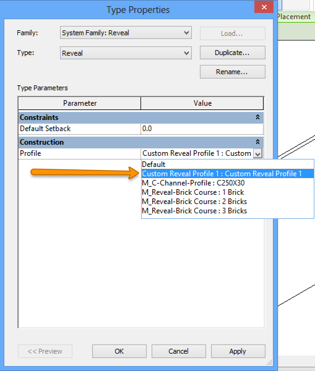 Custom profile selection
