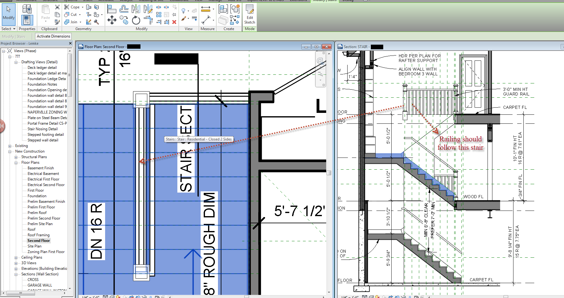 Revit How to host a railing on stair Revit Products Autodesk