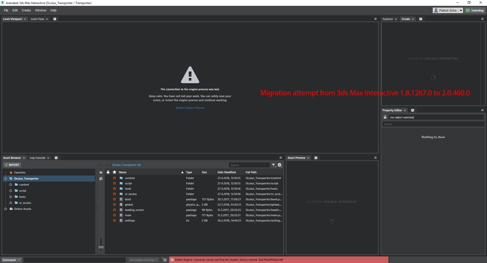 如何将旧项目从3ds Max Interactive或stingray加载到最新版本 3ds Max Autodesk Knowledge Network