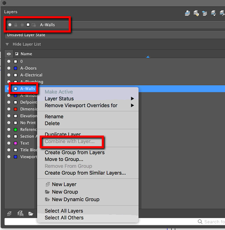 Autocad For Macで画層を結合できない Autocad For Mac 2018