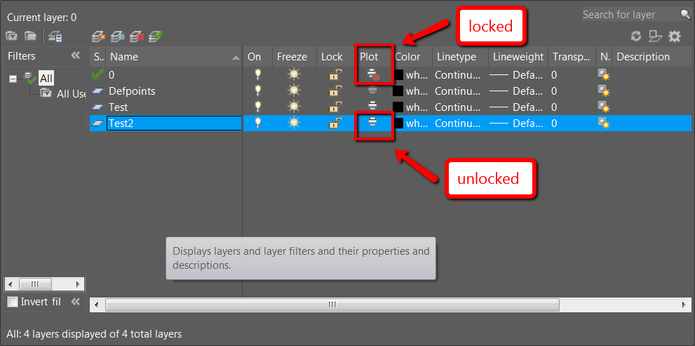 Autocad defpoints layer missing